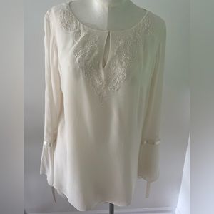 Dana Buchman - cream silk blouse -  8